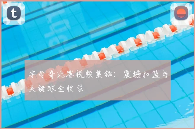 字母哥比赛视频集锦:震撼扣篮与关键球全收录